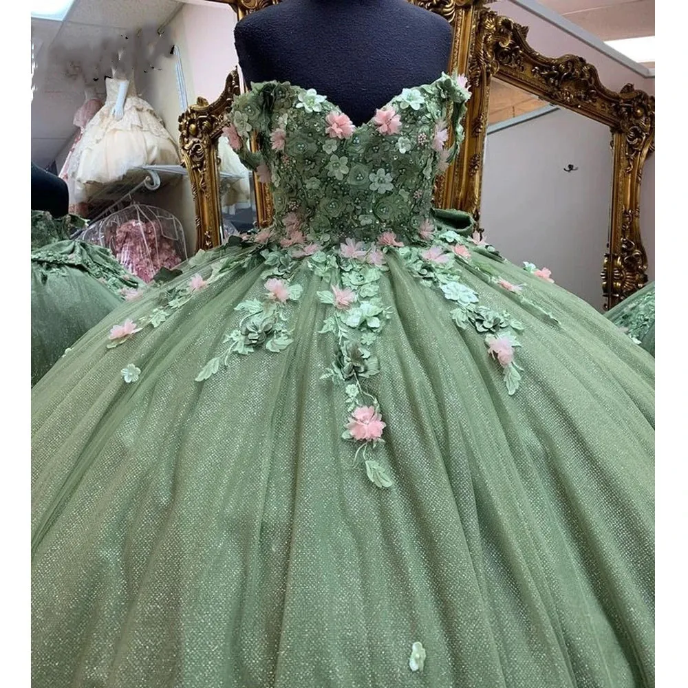 green emerald velvet dress Sage Green Corset Top Tulle Dress Ylona main image 0