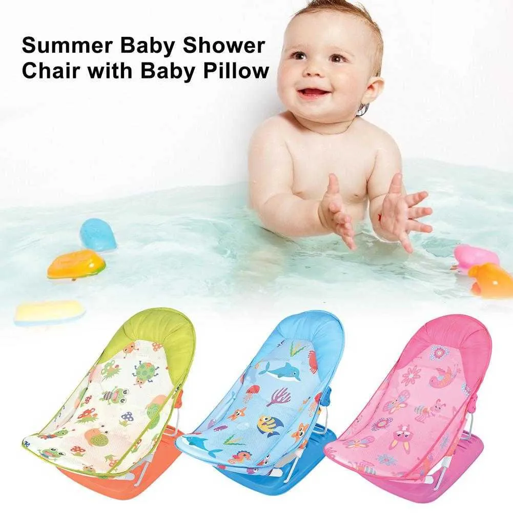 Baby Bath Seat Non Slip Infant Shower Chair with Comfort Support Mesh Material Blue for Newborn to 24 Months 2024