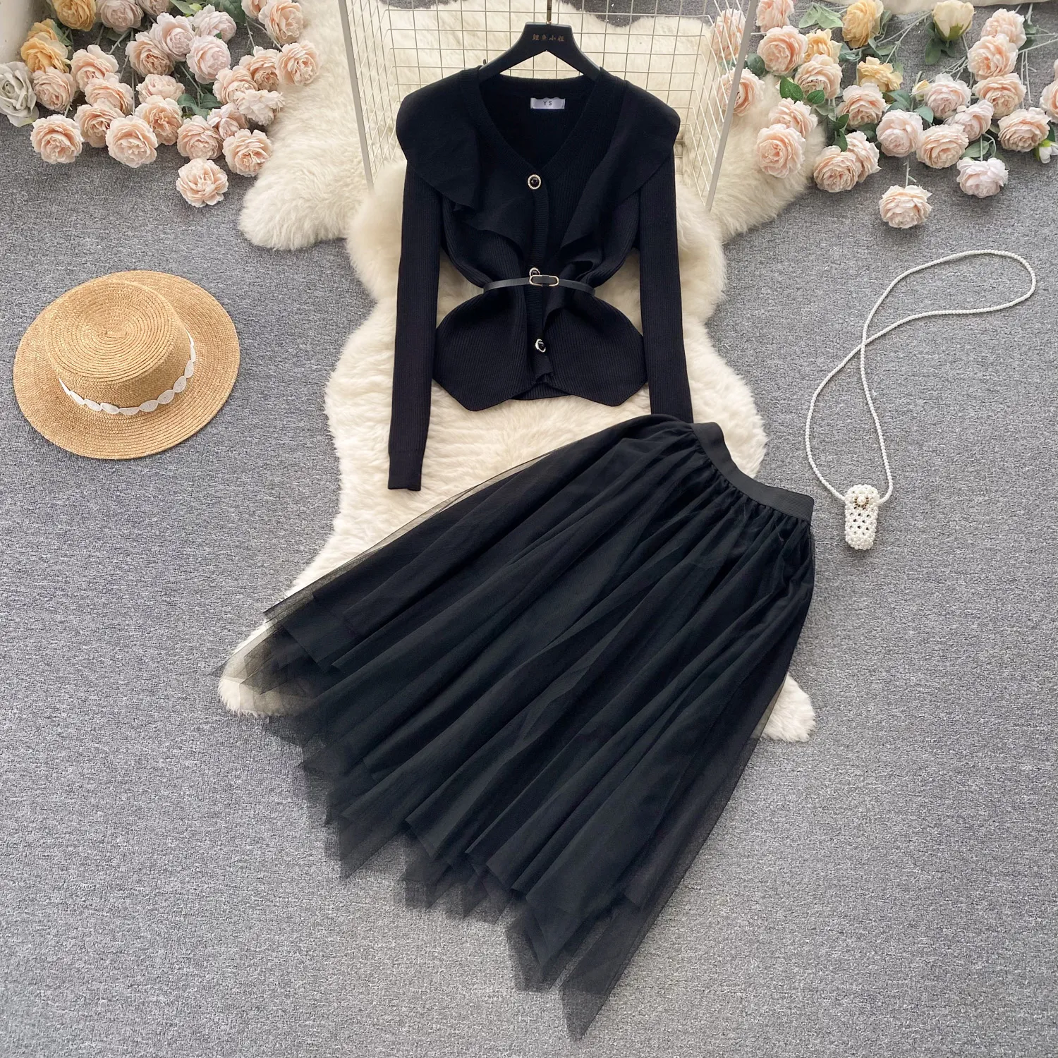 midi formal women's dresses Elegant Janelle Midi Dress in Black - Perfect for Any Occasion