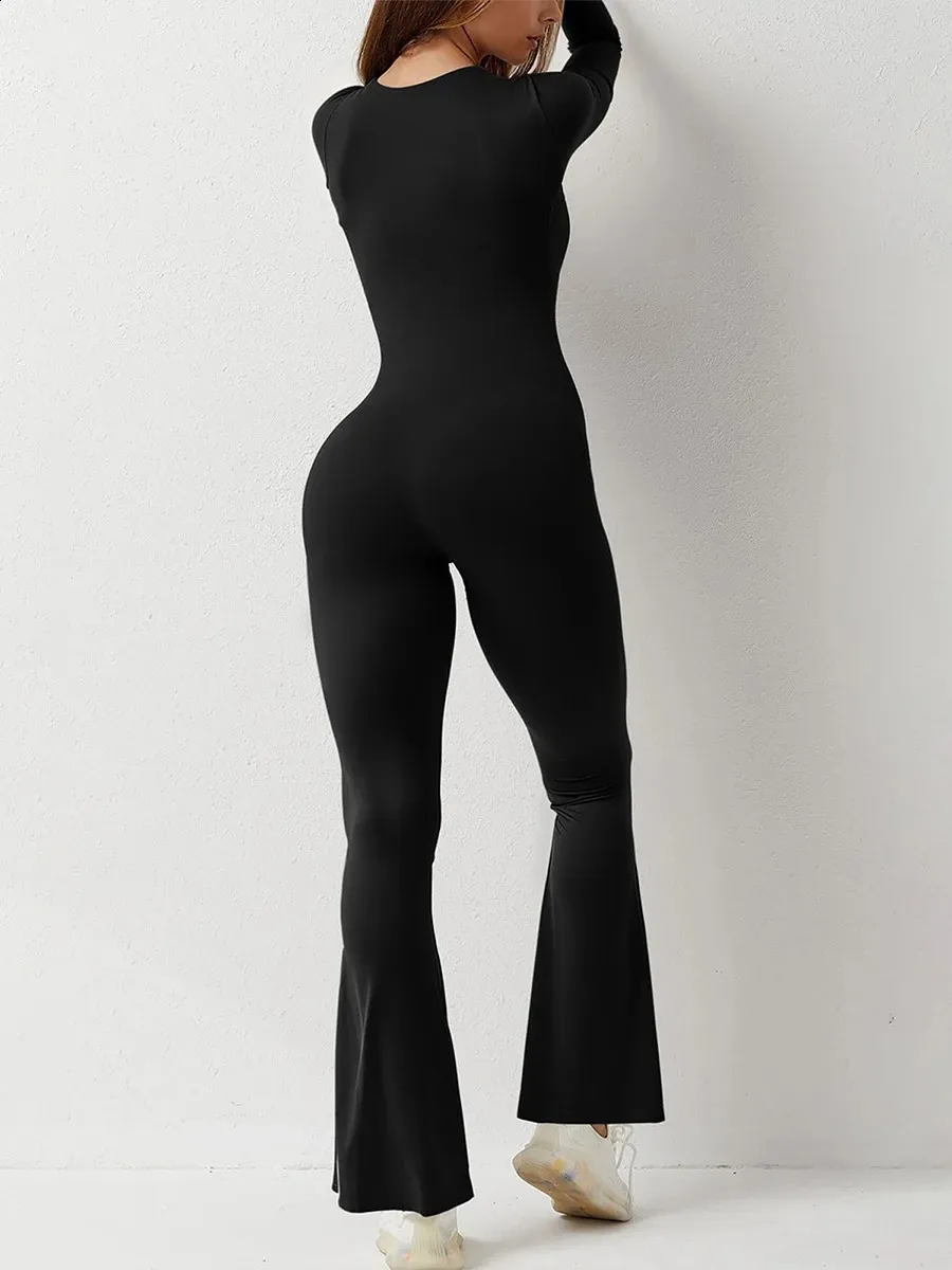 Black jumpsuit long sleeve tight new arrivals