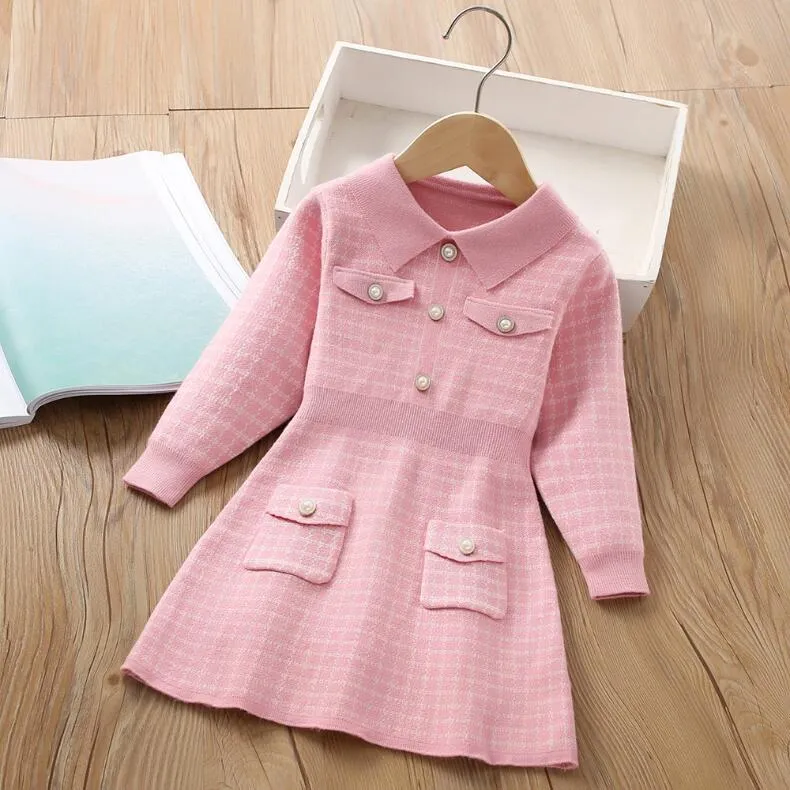 white christmas dresses Dicry Toddler Baby Girl's Tutu Dress Fall Outfits Knit Long Sleeve main image 0