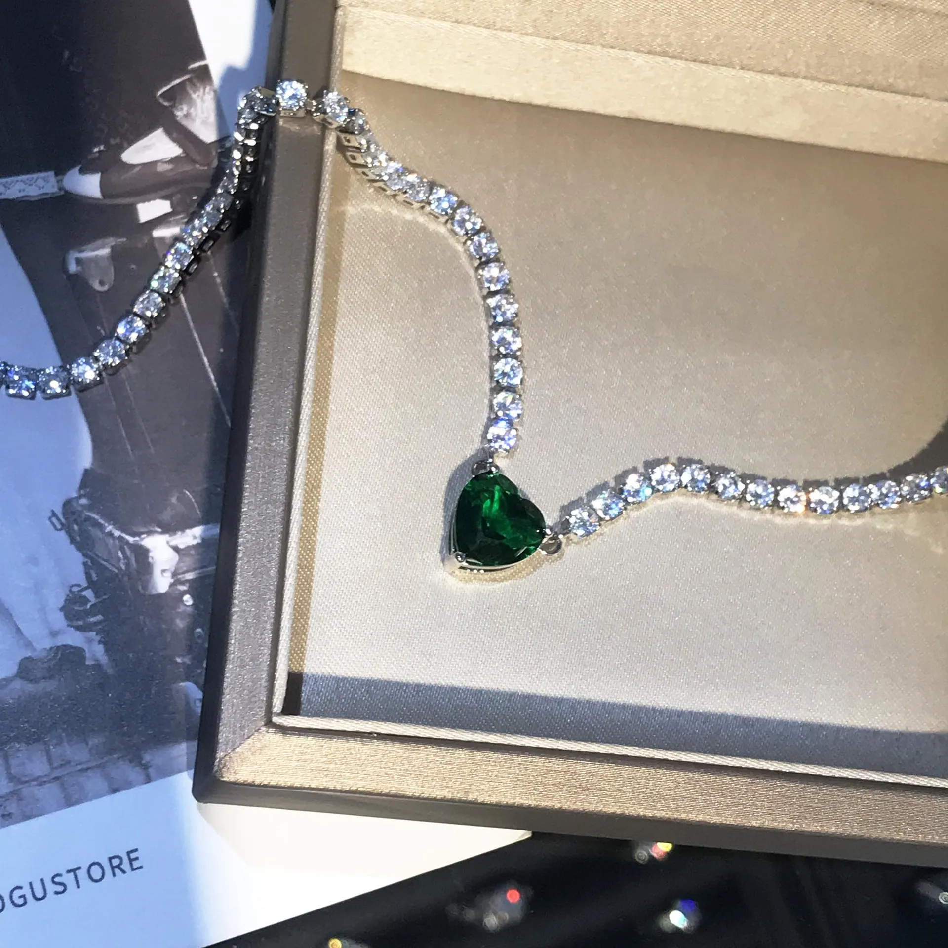 Colar com pedra da lua clássico e simples, colar de pedra do nasciment, image size:1920x1920