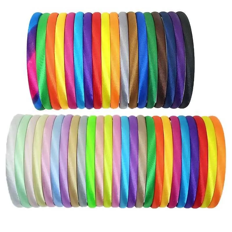 DIY Satin Plain Headbands For Girls Set Of 2 Or 4 Thin Plain