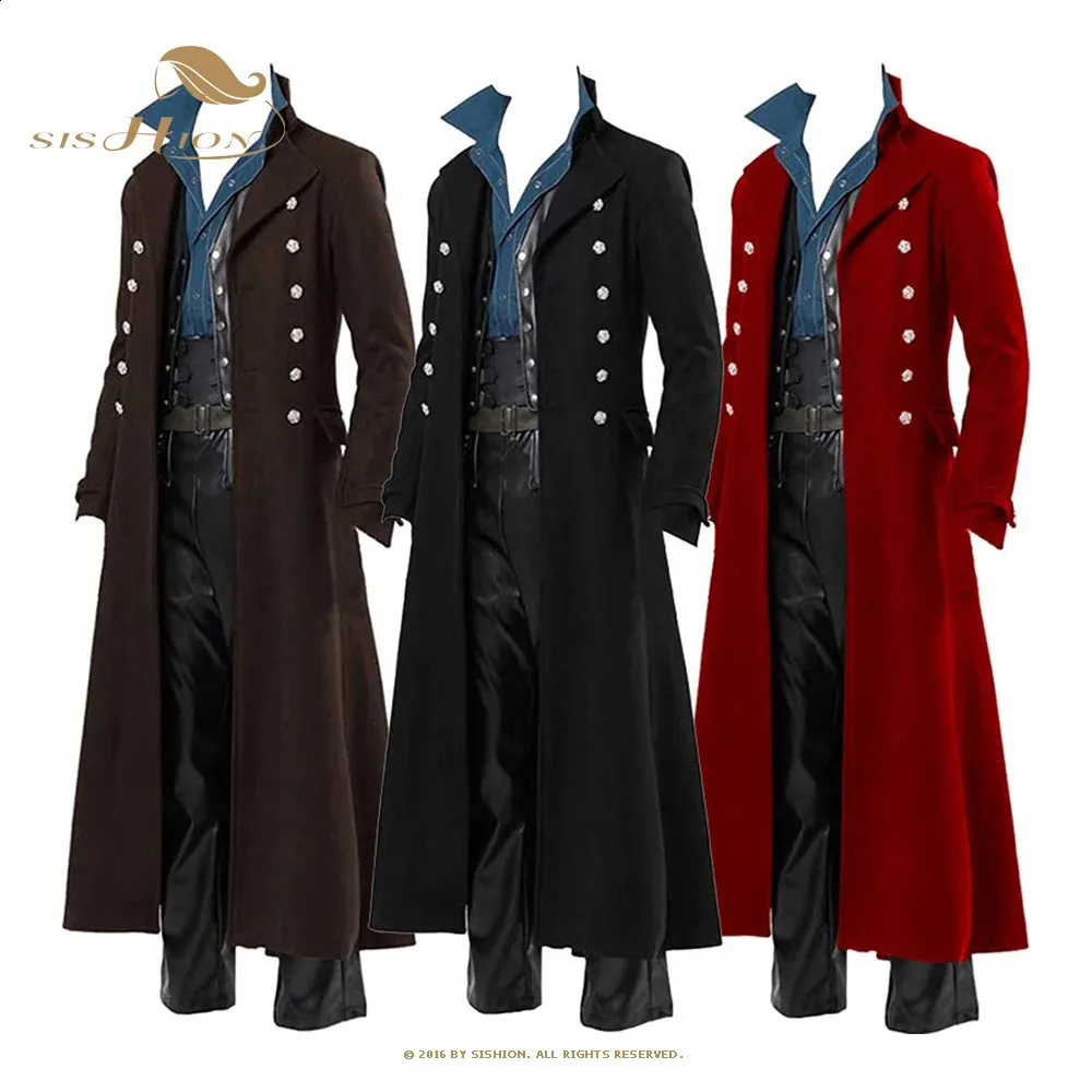 Men's Medieval Jacket Zip Up Wool Blend Victorian Suit