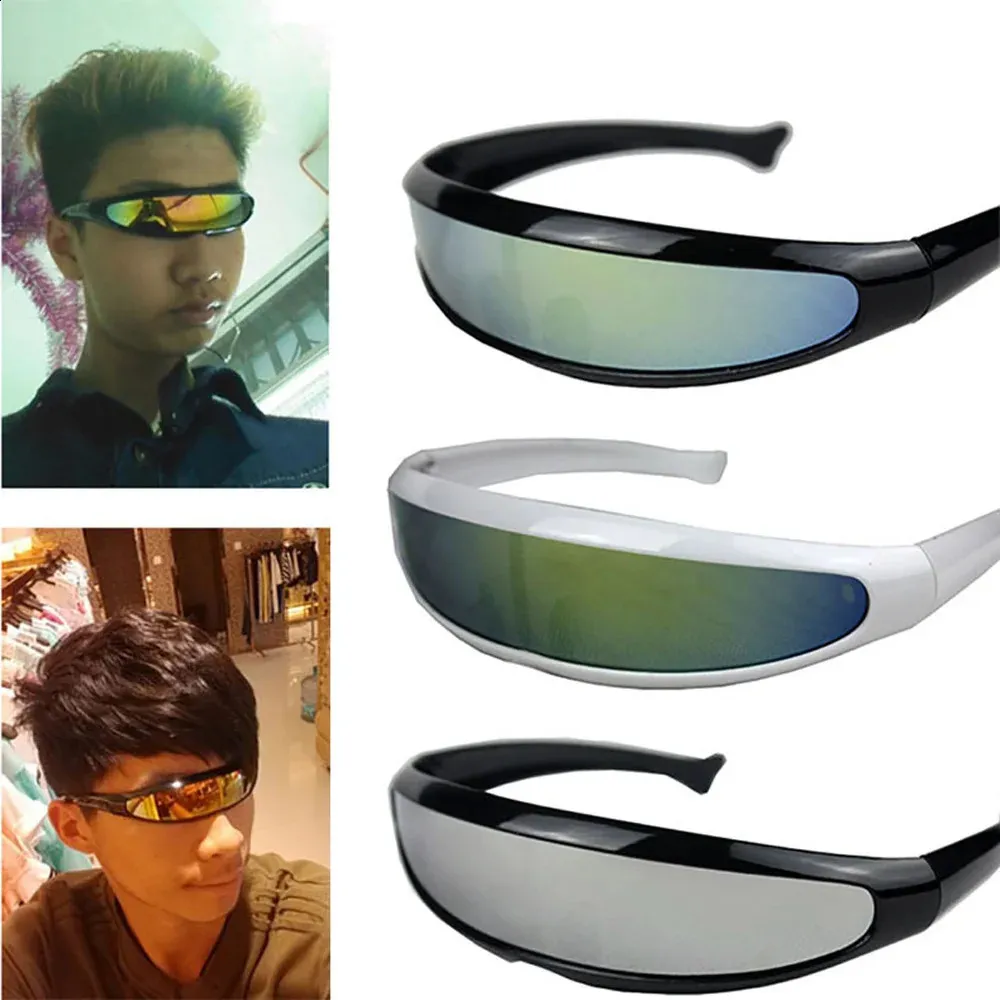 Cyberpunk Cyclops Visor Sunglasses: Futuristic Laser Conjoined Lens, UV400 Protection, Creative Men's Cycling Glasses Cyberpunk Cyclops Visor Sunglasses: Futuristic Laser Conjoined Lens, UV400 Protection, Creative Men's Cycling Glasses