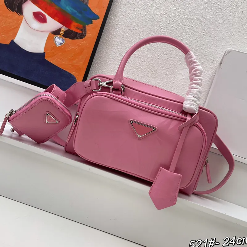 Wrinkled Leather Tote Bag - Casual Shoulder Bag with Multi