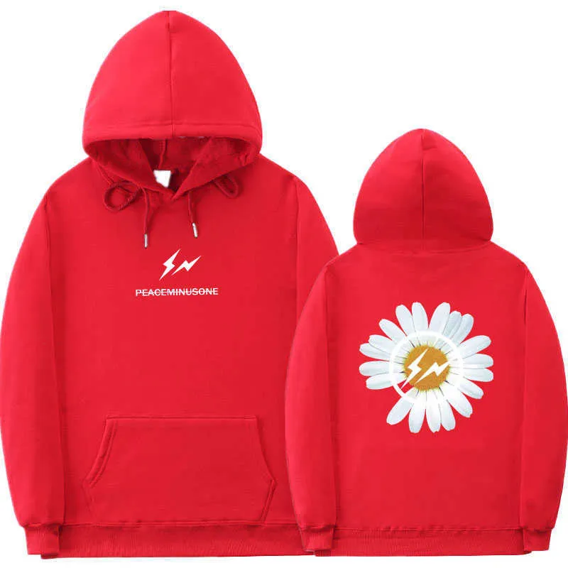 Bigbang Gdragon Mens Daisy Print Band Hoodies Streetwear
