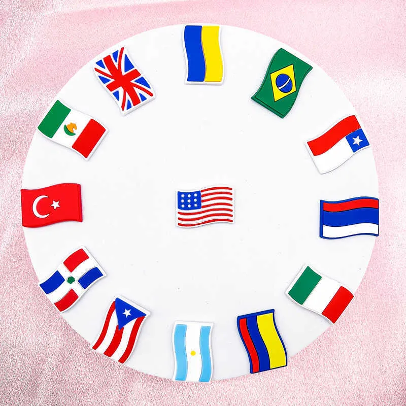 National Flag Croc Charms For Sneakers And Beach Shoes Unisex Shoe