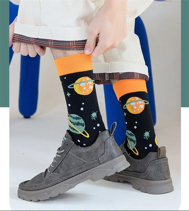 Chaussettes Texas Mi-longues - Imprimé Drapeau De L'État, Pour Homme Et Femme - Polyester élastique, Usage Quotidien Et Sport