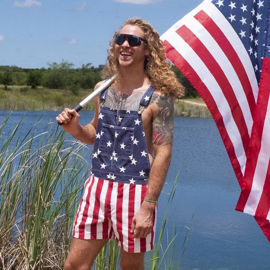 Adjustable American Flag Denim Bib Amazon Shorts With Pocket For Men And Women Short Jumpsuit Rompers From Hoodie888 29.94 DHgate.Com