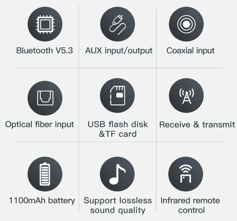 ☆ DHgate 오디오 잭에서 Bluetooth 송신기 수신기 수신기 : 광섬유 동축 디지털 아날로그 오디오 변환기에서 USB TF  카드 MP3 플레이어 매일 사용하기위한 경량 | 신상품 바로 구매