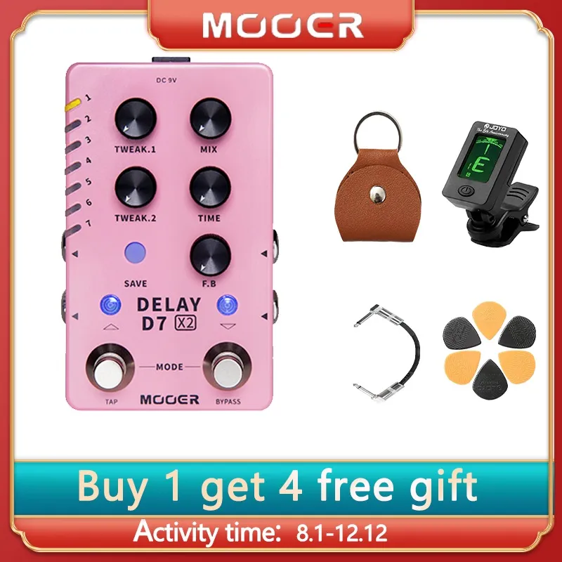 DHgate.com:Mooer D7 Delay X2 Guitar Effect Pedal: Stereo DHgate.com:Mooer D7 Delay X2 Guitar Effect Pedal: Stereo