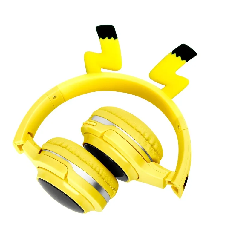 Cute Kids Bluetooth 5.0 Headset LED Headphones Support SD Card