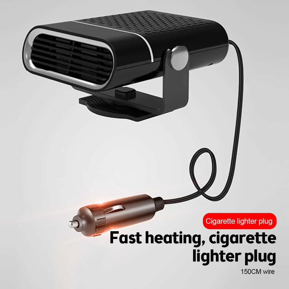 cigarette lighter window defroster Car Heater, Fast Heating Defrost Defogger, Portable Car Heater Plug into Lighter, 360 Rotatable Handheld Windscreen Defogger if necessary 12V 200W 2-in-1 Portable Electric