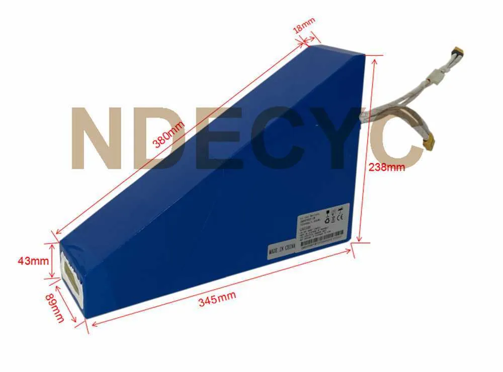 Powerful 72V 20AH Electric Bike Triangle Lithium Battery Pack For High ...