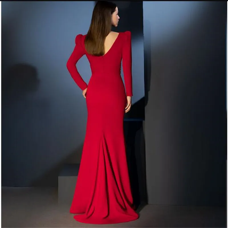 Women Dark Red Evening Dress Long Elegant A Line Double V Neck Ruffles Satin Formal Party Dress Long Sleeve from Dhgate Prom Dresses - price 101.31 Women Dark Red Evening Dress Long Elegant A Line Double V Neck Ruffles Satin Formal Party Dress Long Sleeve from Dhgate Prom Dresses - price 101.31