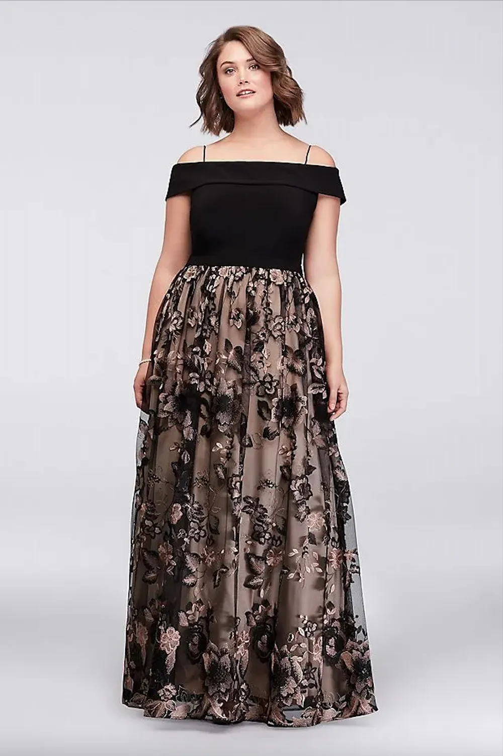 Gatlin Sequin Burnout Velvet Gown - PLUS SIZE | Tadashi Shoji Bridal