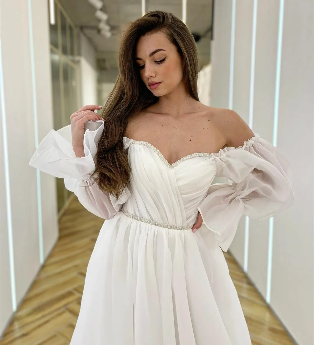 my ivory wedding dress looks yellow The Aurélie Wedding Dress main image 0