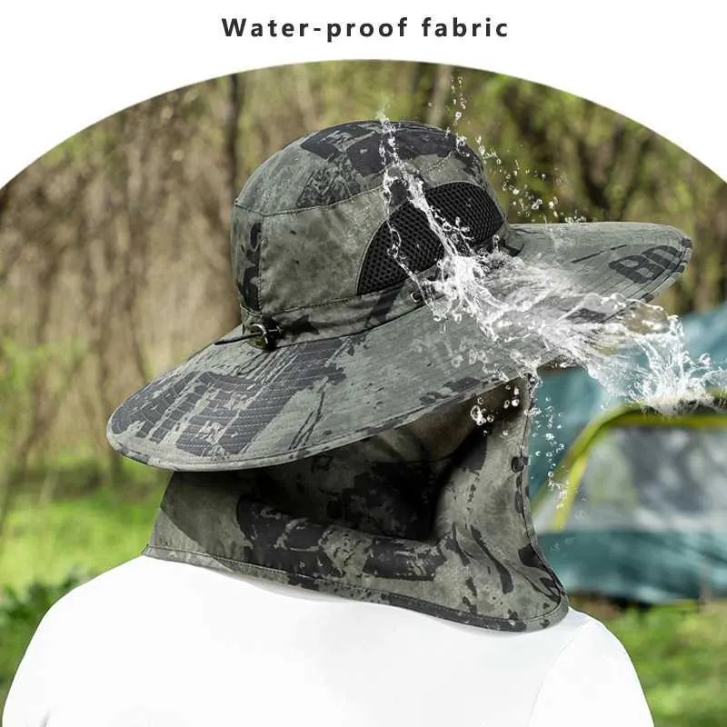 Mens Camouflage Hunting Bucket Hat Set With Wide Brim, Shawl Veil, And Sand  Prevention Waterproof Outdoor Camping And Fishing Cap From Bavcehq, $6.73