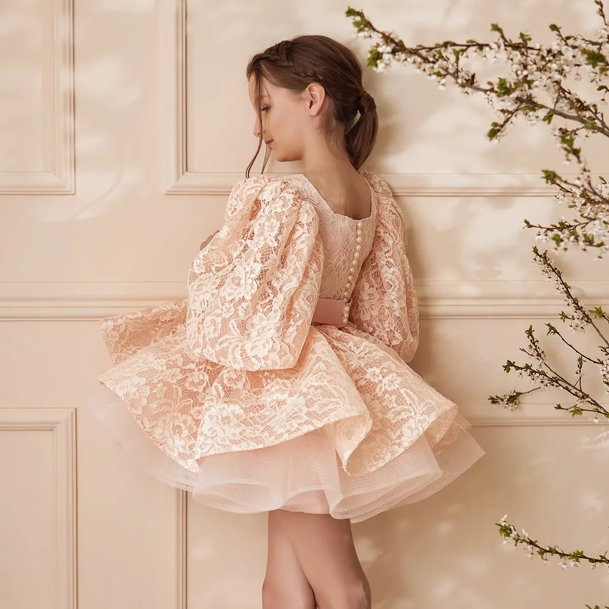 homecoming dresses 2024 Peach Love Floral Dress main image 0
