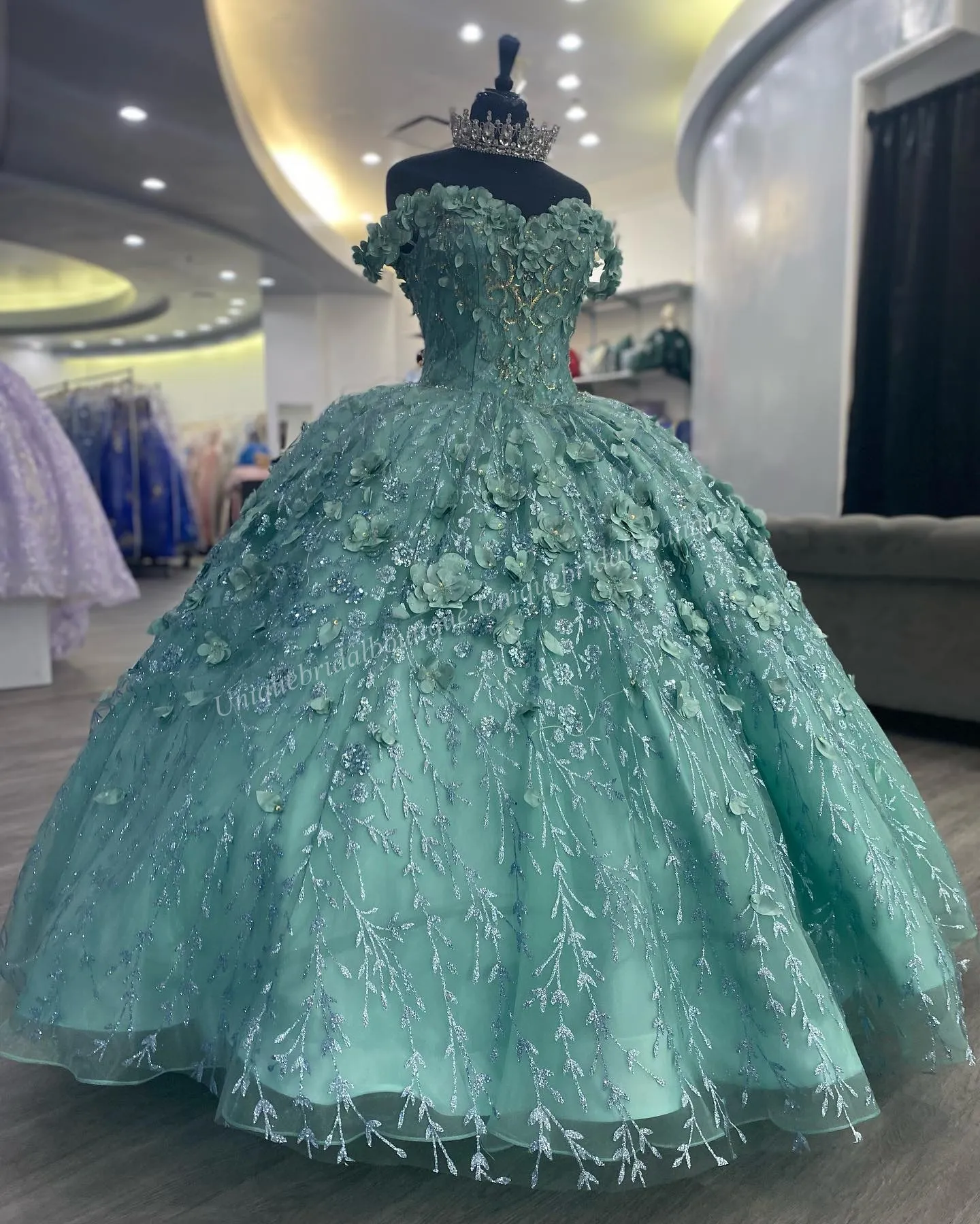 Vestido de 15 anos verde cheap claro