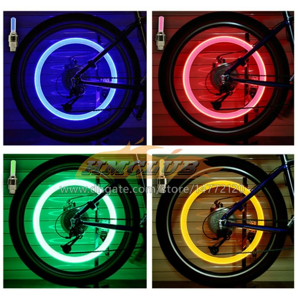 1USD LED Flash Tyre Light Bike Wheel Valve Cap Light Car Bikes