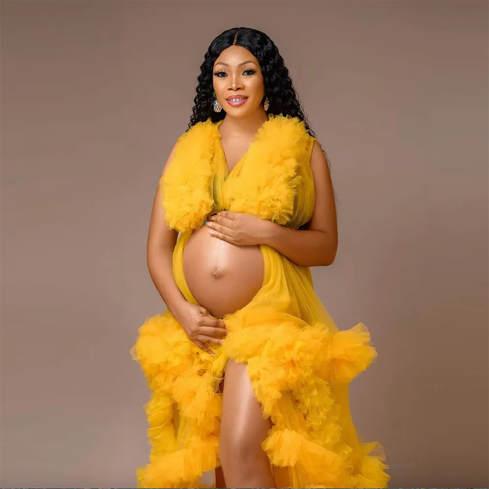 Gold Ruffle Plus Size Maternity Nightgowns Soft... From Verycute, $59.06 |  DHgate.Com