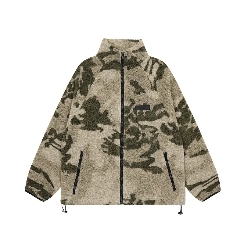 Mens camo fleece jacket hot sale
