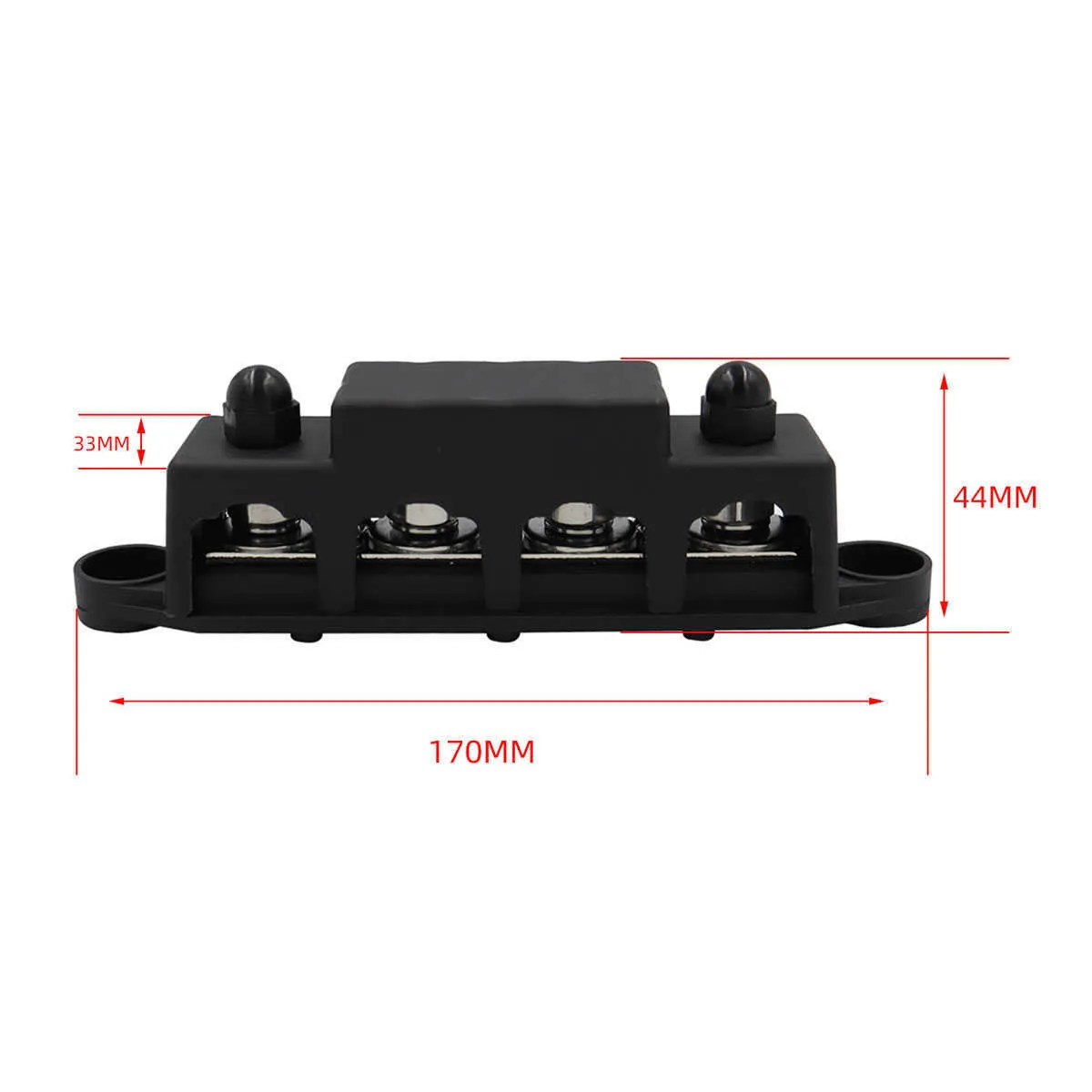 LENKRAD Power Distribution Bus Bar Block - 2 Stud & 5 Terminal, 100A, With Cover For Car Audio, Boat, Solar - View #11