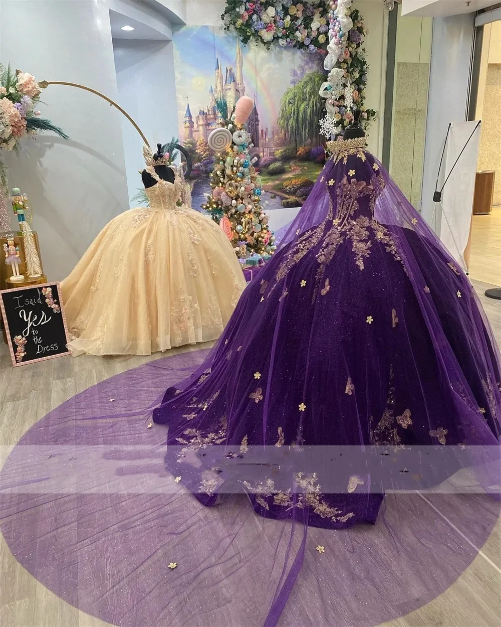 purple gown | Debut gowns, Chiffon evening dresses, Debut dresses