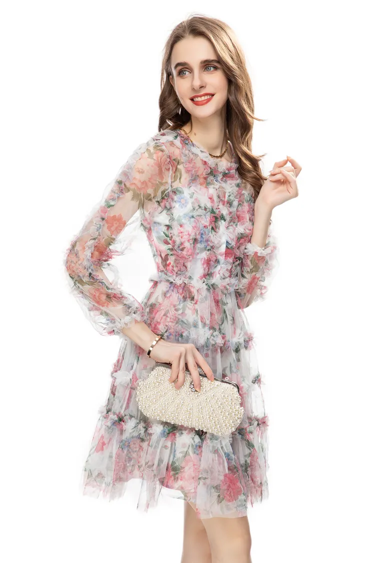 printed homecoming dresses Blue main image 0