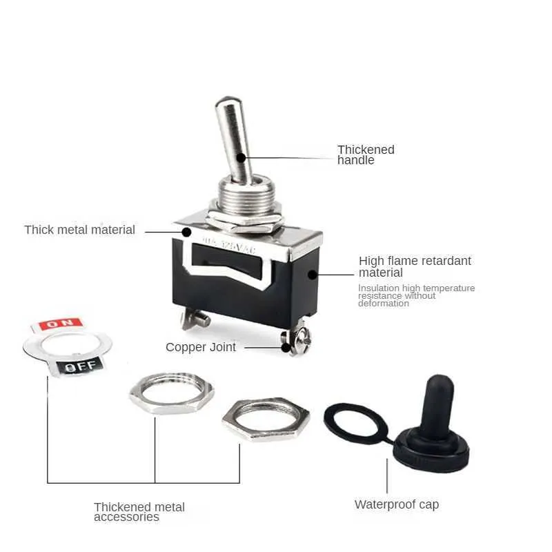 Housse étanche Pour Interrupteur à Bascule Voiture 12V SPST - Neuve