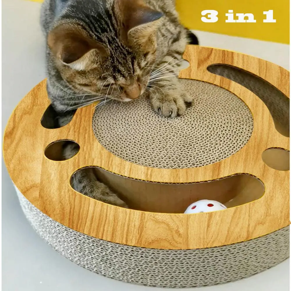 Scratchers Pet Cat Scratch Board Cat Interactive Toy With Bell Cat Grinding  Claw Cat Climbing Frame Reversible Round Corrugated Cat Scratch From  Fzctu4, $14.97