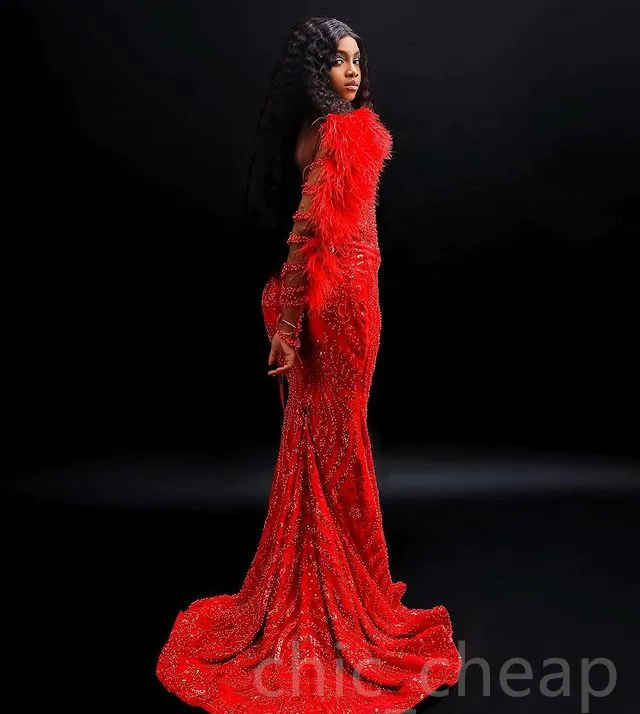Red Turkish Hijab Engagement Gown 60681K - Neva-style.com