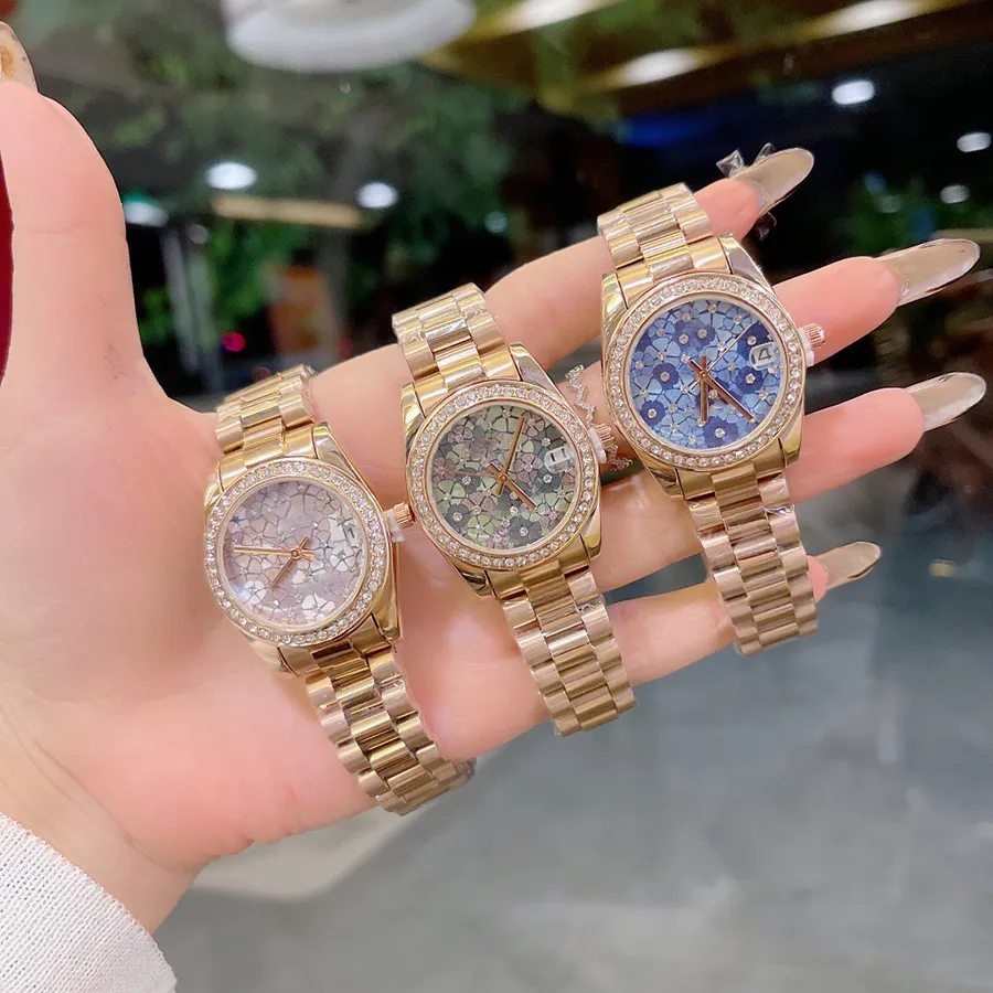 2 Piezas Para Mujer De Cristal Diamante Reloj Pulsera Traje