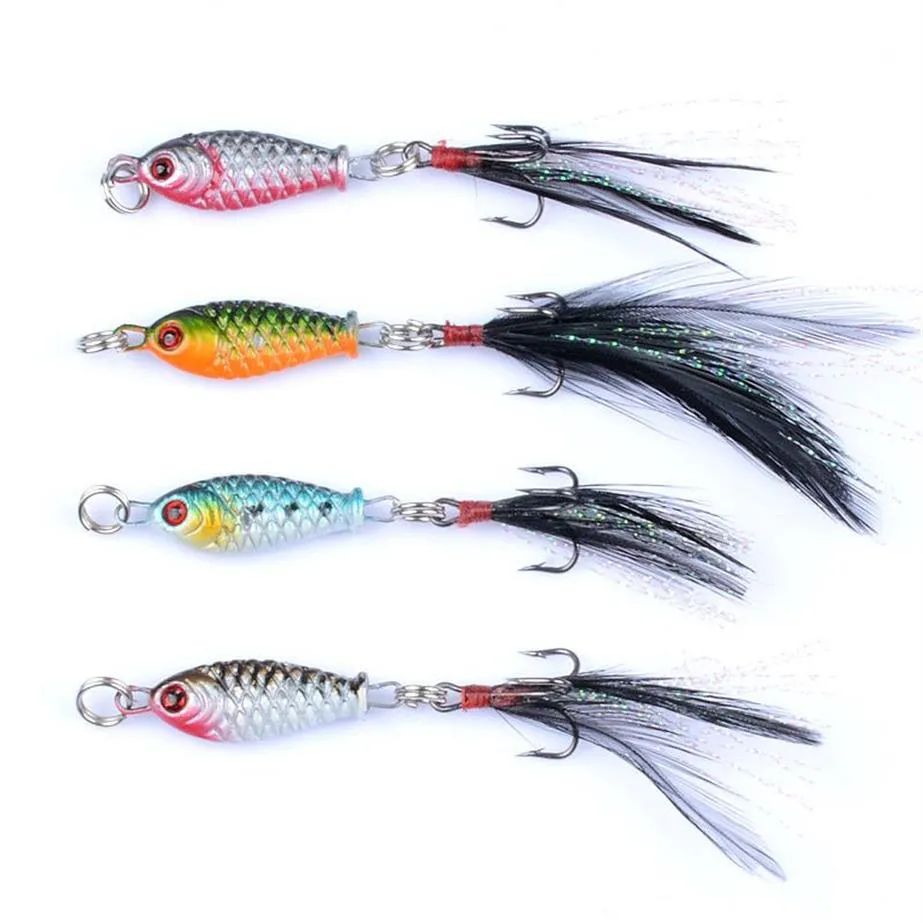 Rompin Feather Lead Fishing Lures 6g VIB Winter Wobblers With