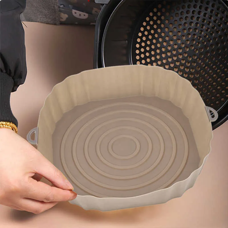 Airfryer Grill Pot Tray Bakeware Pan Air Fryer Baking Mat Mold