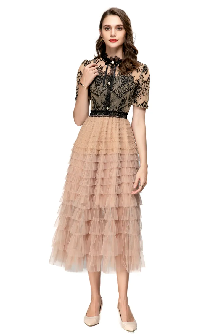 Womens Embroidered Lace Patchwork Dress O Neck, Short Sleeves Designer Runway Vestidos From Xbeauty, $68.43 | DHgate.Com Womens Embroidered Lace Patchwork Dress O Neck, Short Sleeves Designer Runway Vestidos From Xbeauty, $68.43 | DHgate.Com