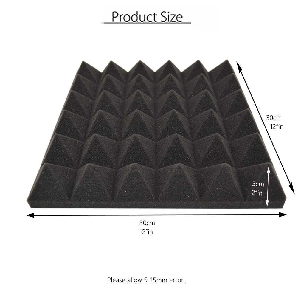 Panneau absorbant acoustique adhésif de 12 pièces.