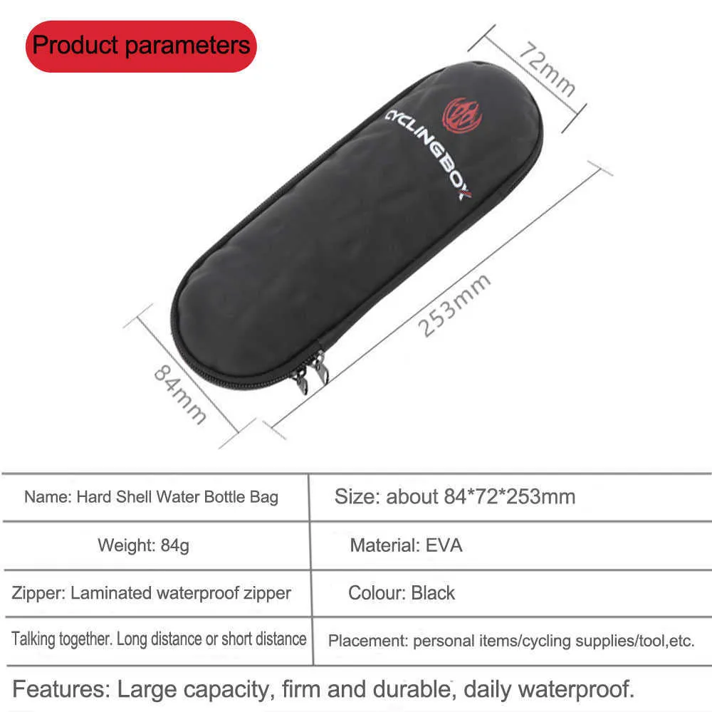 Porte Gourde Porte-bouteille Vélo étanche Mabi - Sac Guidon 17,5x8,5x17,5cm Avec Poches Porte Bidon Velo