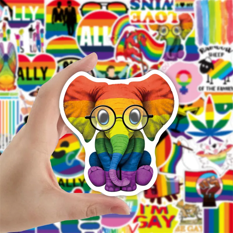 LGBTQ Gay Pride Stickers 200 Pcs（with 1 Pack Rainbow Pride  Wristband/Bracelet.）Gay Pride Stuff Rainbow Decal Stickers for Laptop Phone  Guitar