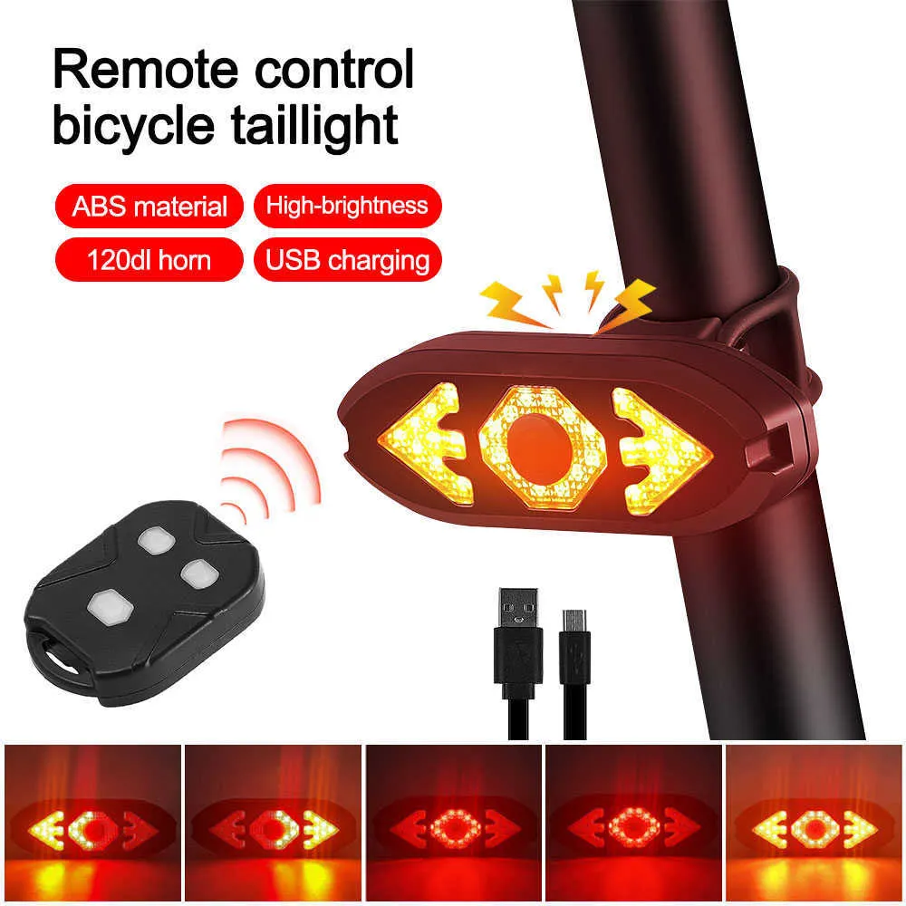 Luci USB LED Luce Posteriore Telecomando Senza Fili Fanale Posteriore  Bicicletta Segnale Di Svolta Lampada Bici Da Ciclismo Con Avvisatore  Acustico 0202 Du 17,61 €