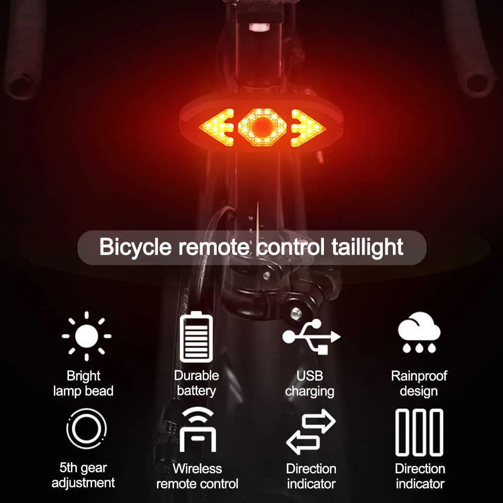 Luci USB LED Luce Posteriore Telecomando Senza Fili Fanale Posteriore  Bicicletta Segnale Di Svolta Lampada Bici Da Ciclismo Con Avvisatore  Acustico 0202 Du 17,61 €