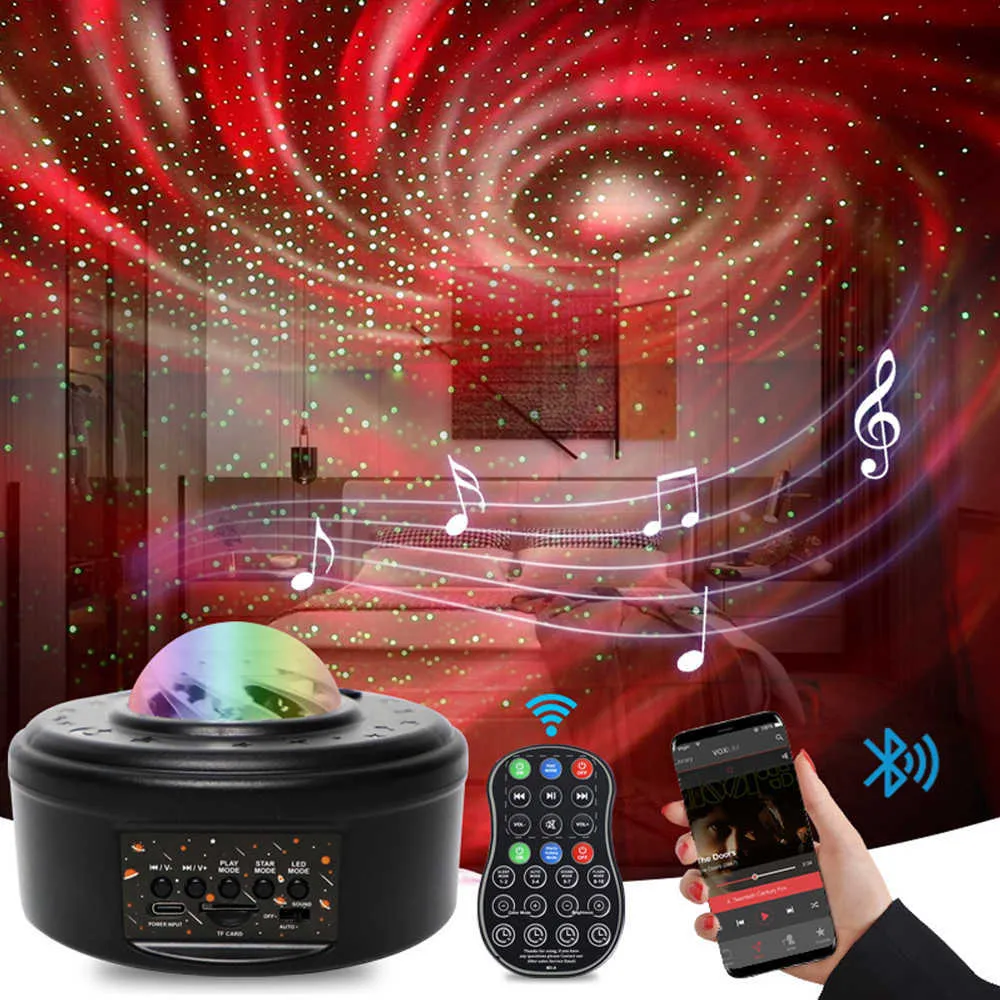 Galaxy Star Night Light Projector With Bluetooth Speaker, 3D Ring