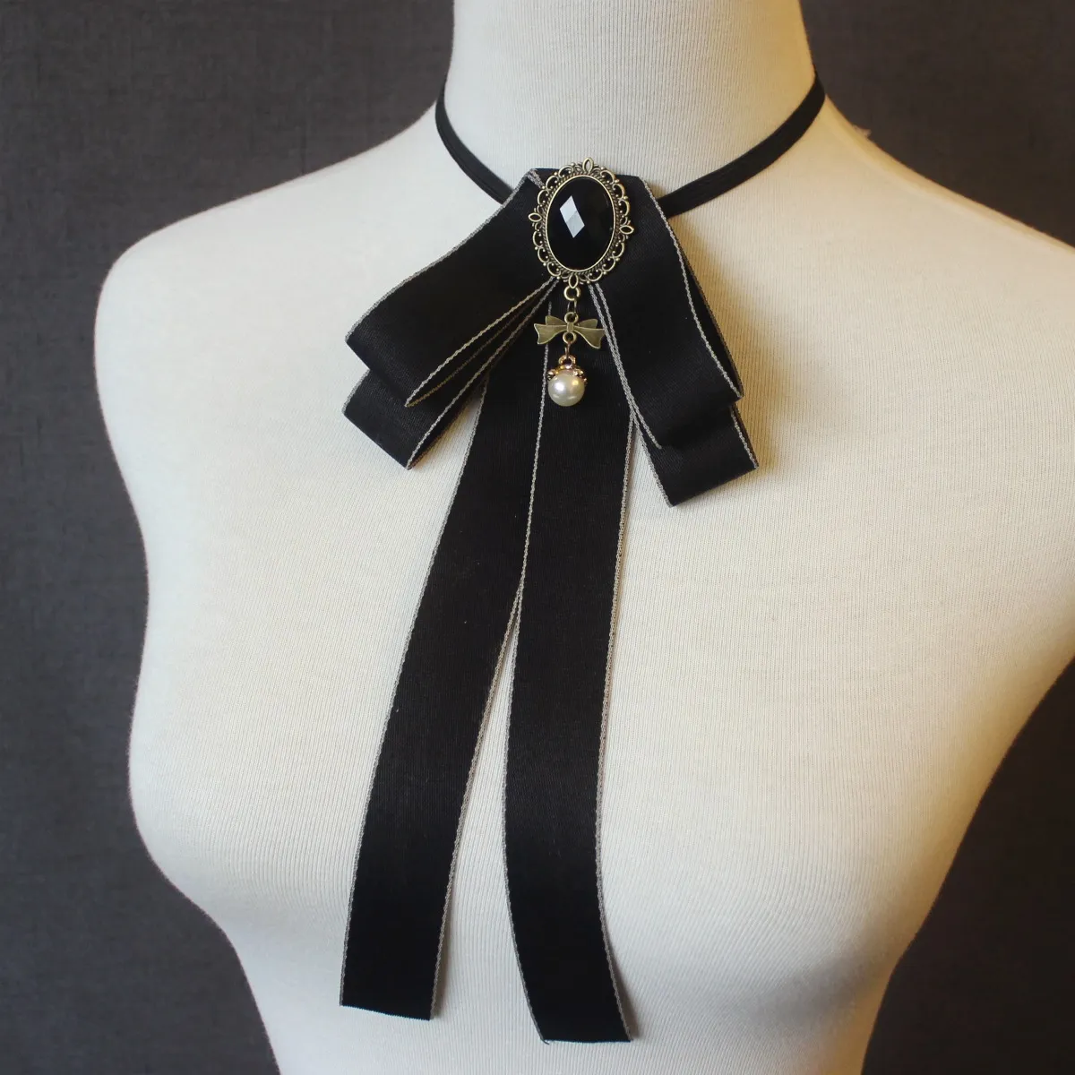 Ribbon Bowtie Adjustable Satin Neck Tie for Shirts, Unisex Design 