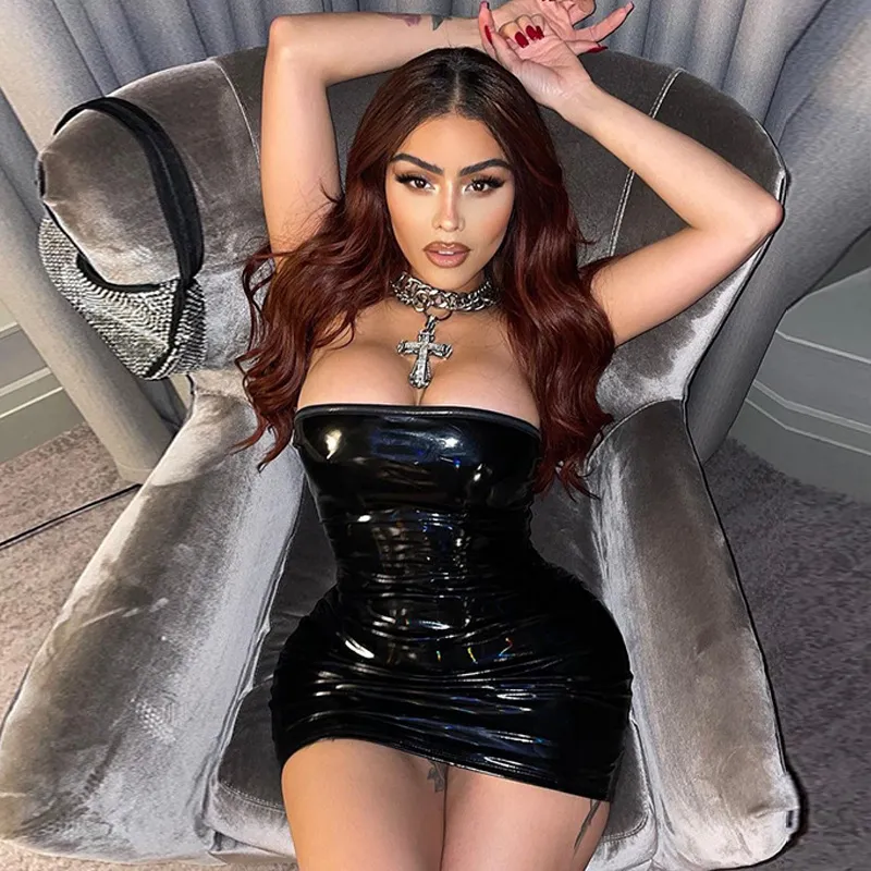 2024 Black Pu Leather Pencil Dress - Womens Designer Slim Fit Mini Dress -  Club Party Wear - from Dhgate Basic & Casual Dresses - price 18.1