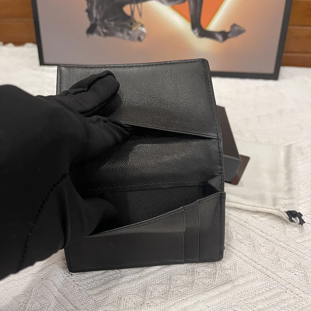 Leather Business Card Case Dollar Wallet Fashion Bag Genuine Leather Purse Thin Men Coin Storage Bag Original Box From 18 94 DHgate