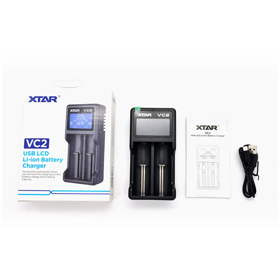 XTAR New X2 Chargeur de batterie protégé 20700 21700 avec écran