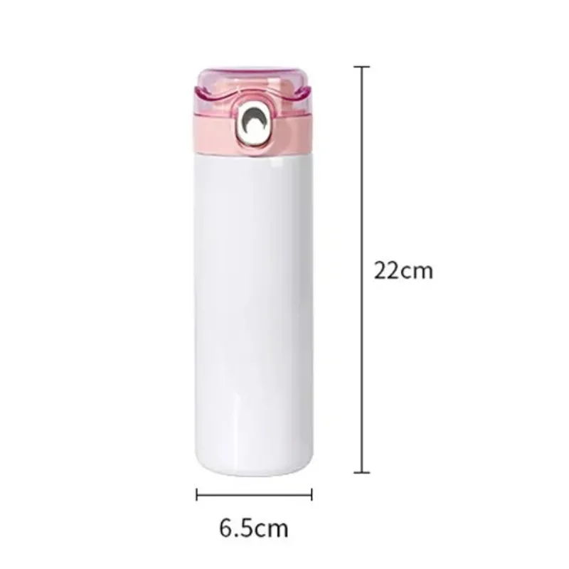 Portable Sublimation Blanc 12 oz 15 oz Thermos Flacon Bouteille D'eau Double Paroi En Acier Inoxydable Tasses Isolées Sous Vide Tasse Voyage Droite Sport Gobelet Avec Couvercles
