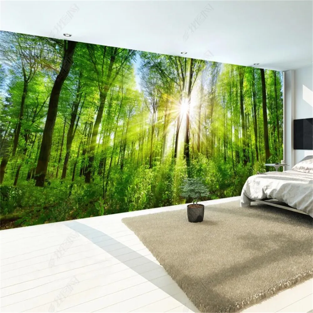 Modern Chinese Tree & Birds Wallpaper Mural - 400cm X 280cm Non-Woven 3D Wallpaper For Living Room Or Bedroom